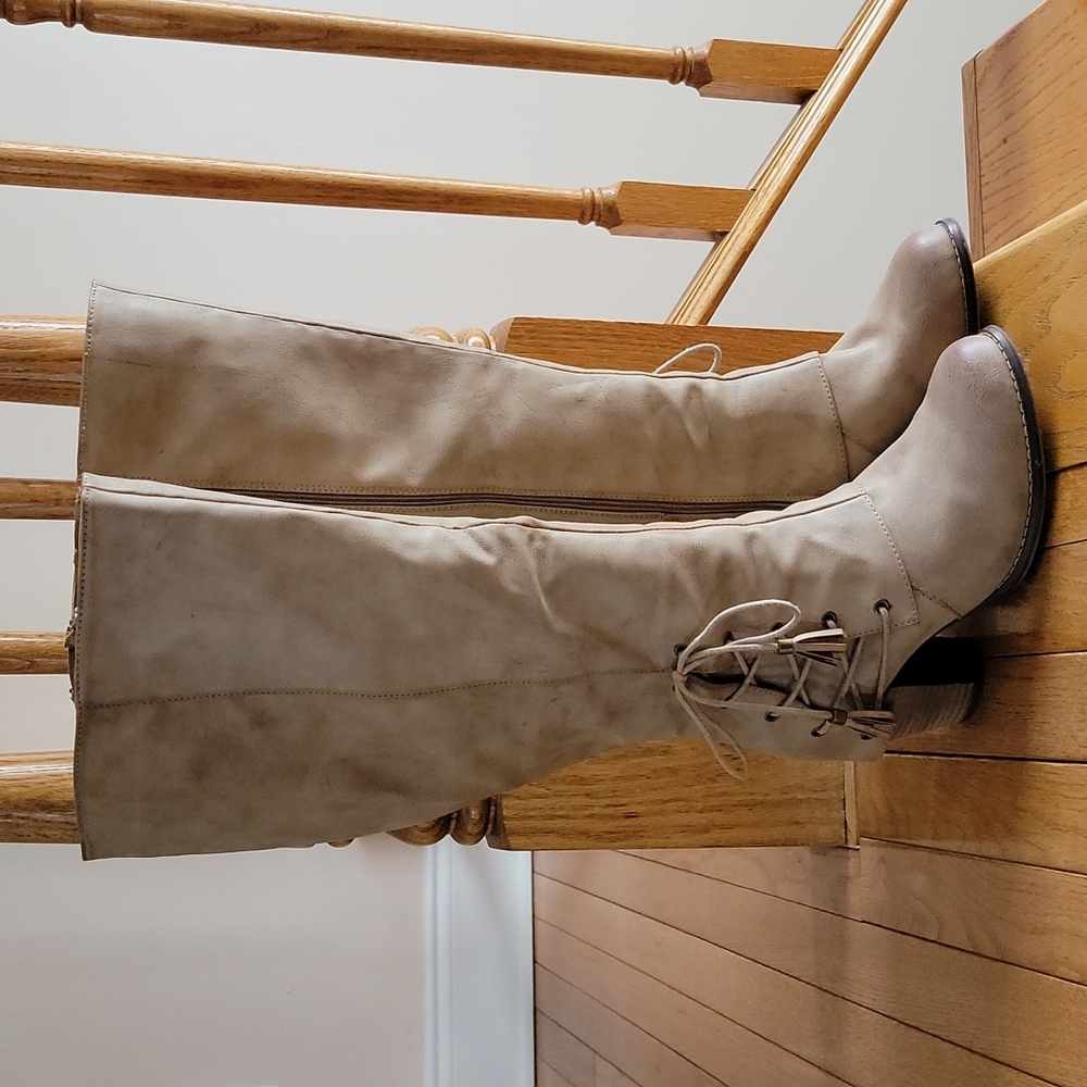 Knee high wide calf boots